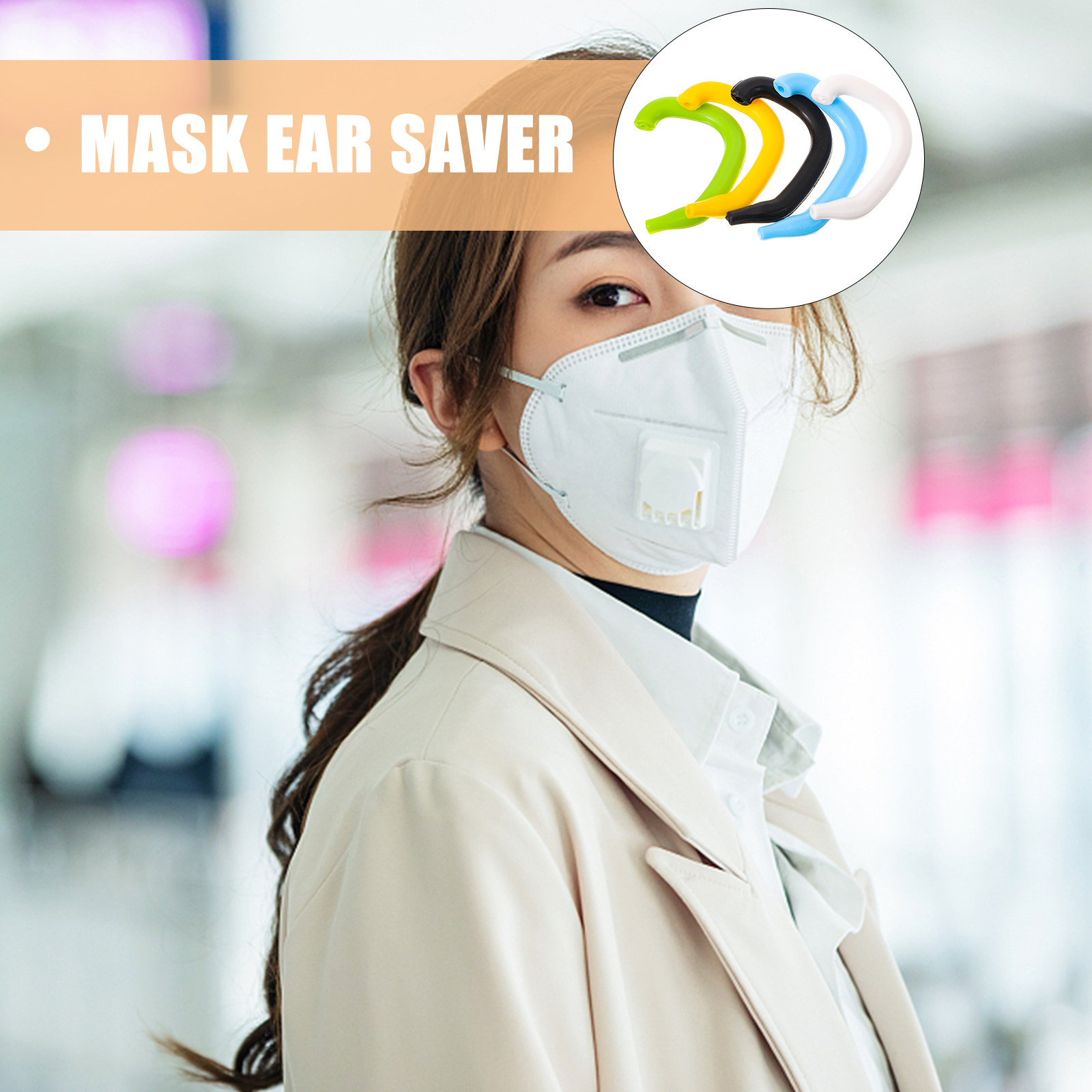 Disposable Surgical Mask - 5 protectores de silicona premium para