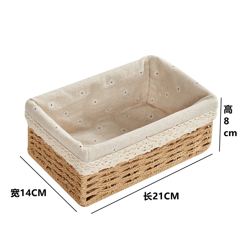 Face Mask Storage Box - Cesta de Almacenamiento Tejida de Ratán