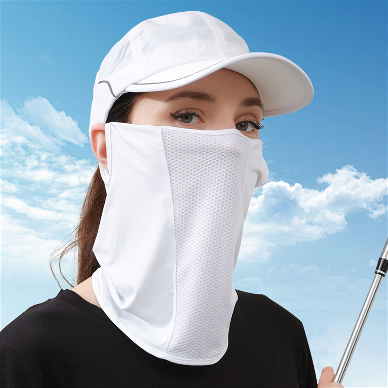 Sports Mask Breathable - Mascarilla Solar de Seda Helada UPF50+
