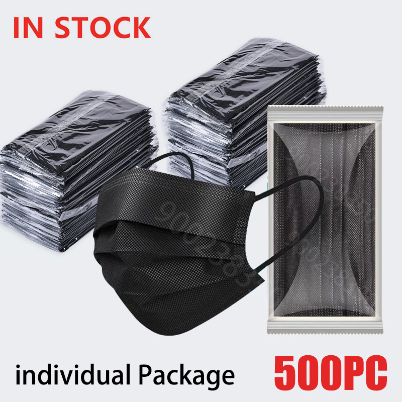 Disposable Surgical Mask - Mascarilla quirúrgica desechable negra con certificado,