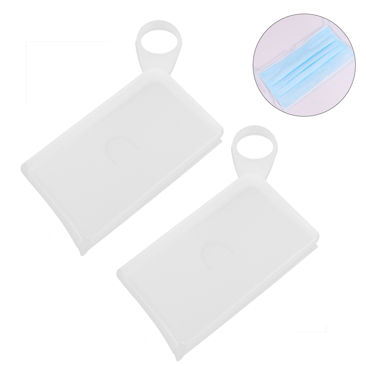 2 piezas de caja de almacenami - Face Mask Storage Box reseña y precio