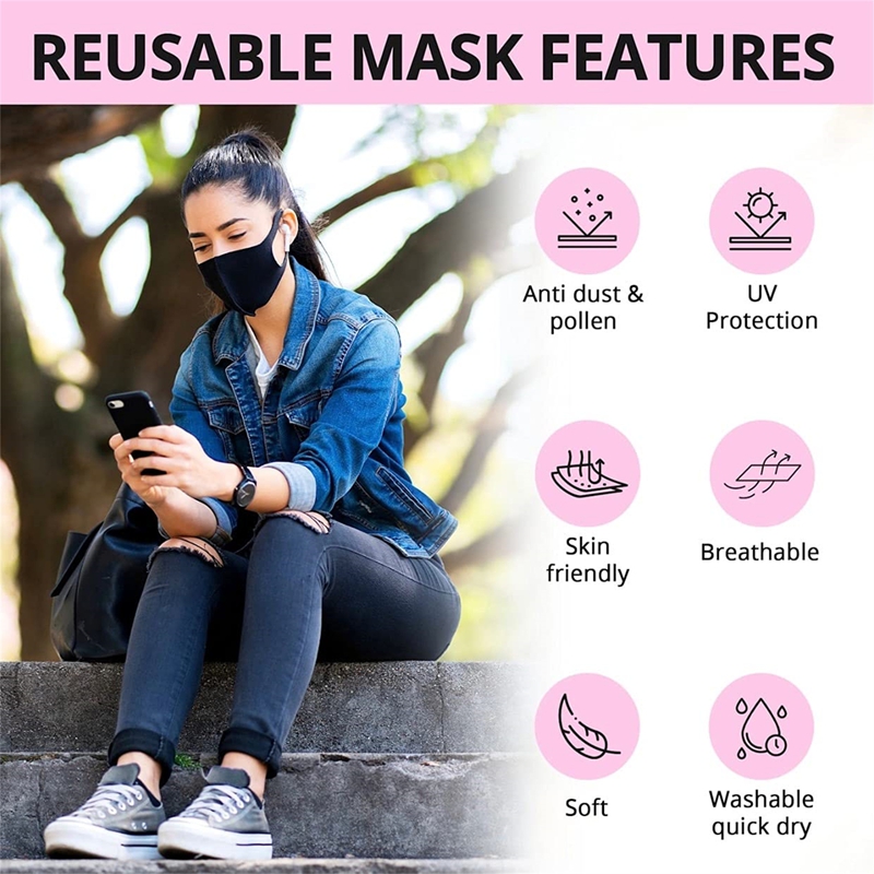 5/10 Uds moda sólida Earloop m - Kids Face Mask reseña y precio